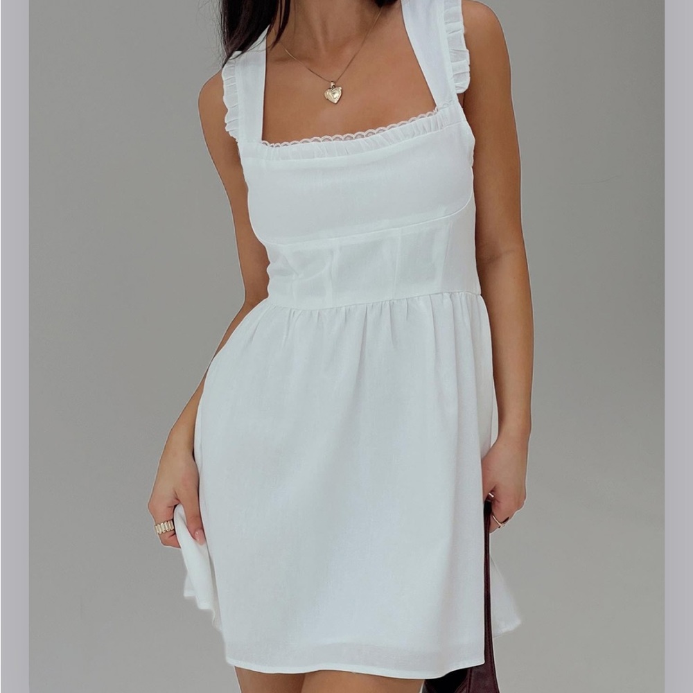 Elegant White Princess Polly Dress